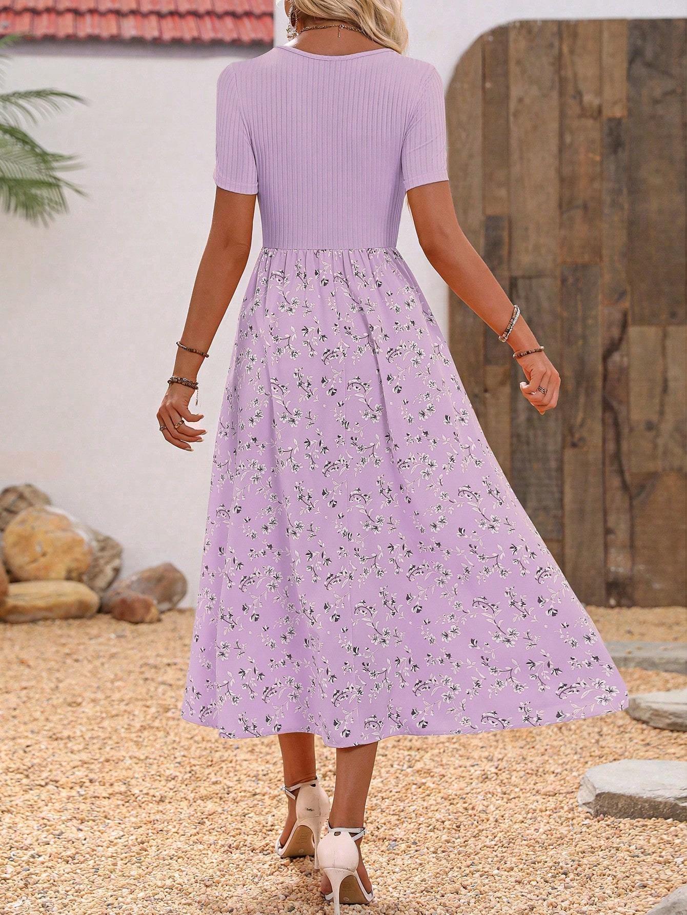 Classy Floral Maxi Dress