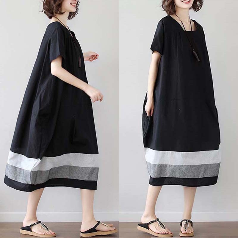 Short Sleeve Mid Length Dress