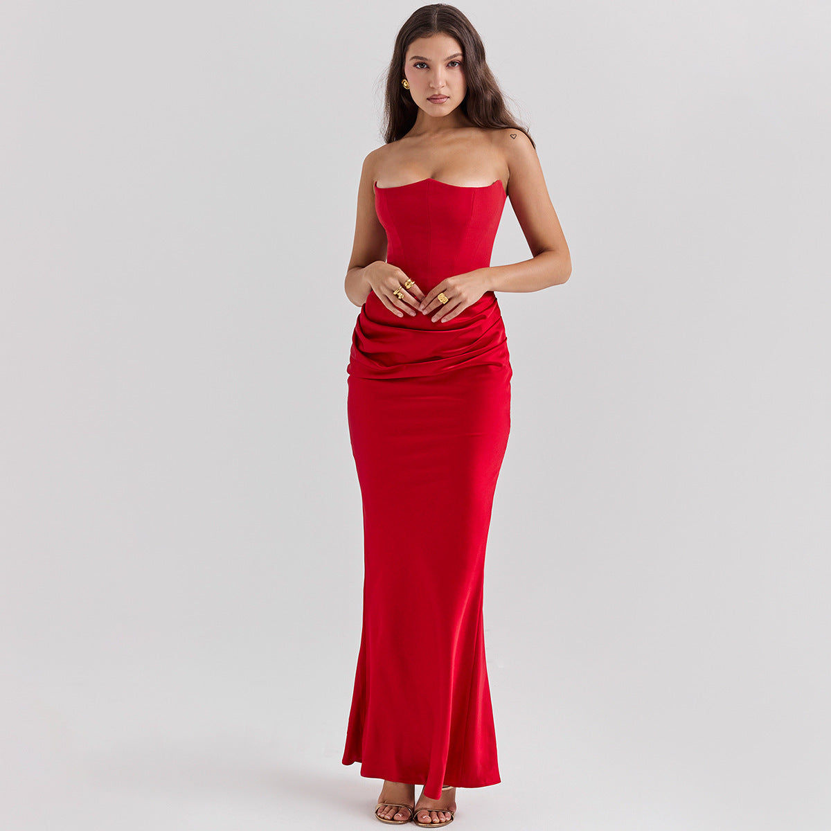 Bandeau Long Party Evening Dress