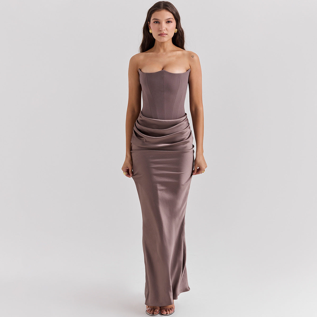 Bandeau Long Party Evening Dress