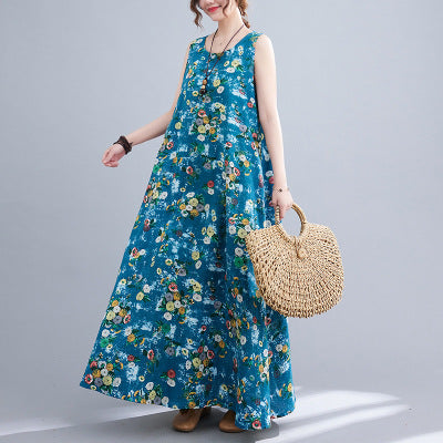 Sleeveless Round Neck Dress