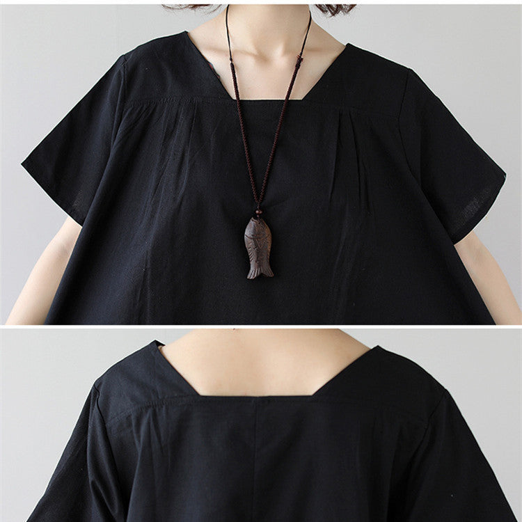 Short Sleeve Mid Length Dress