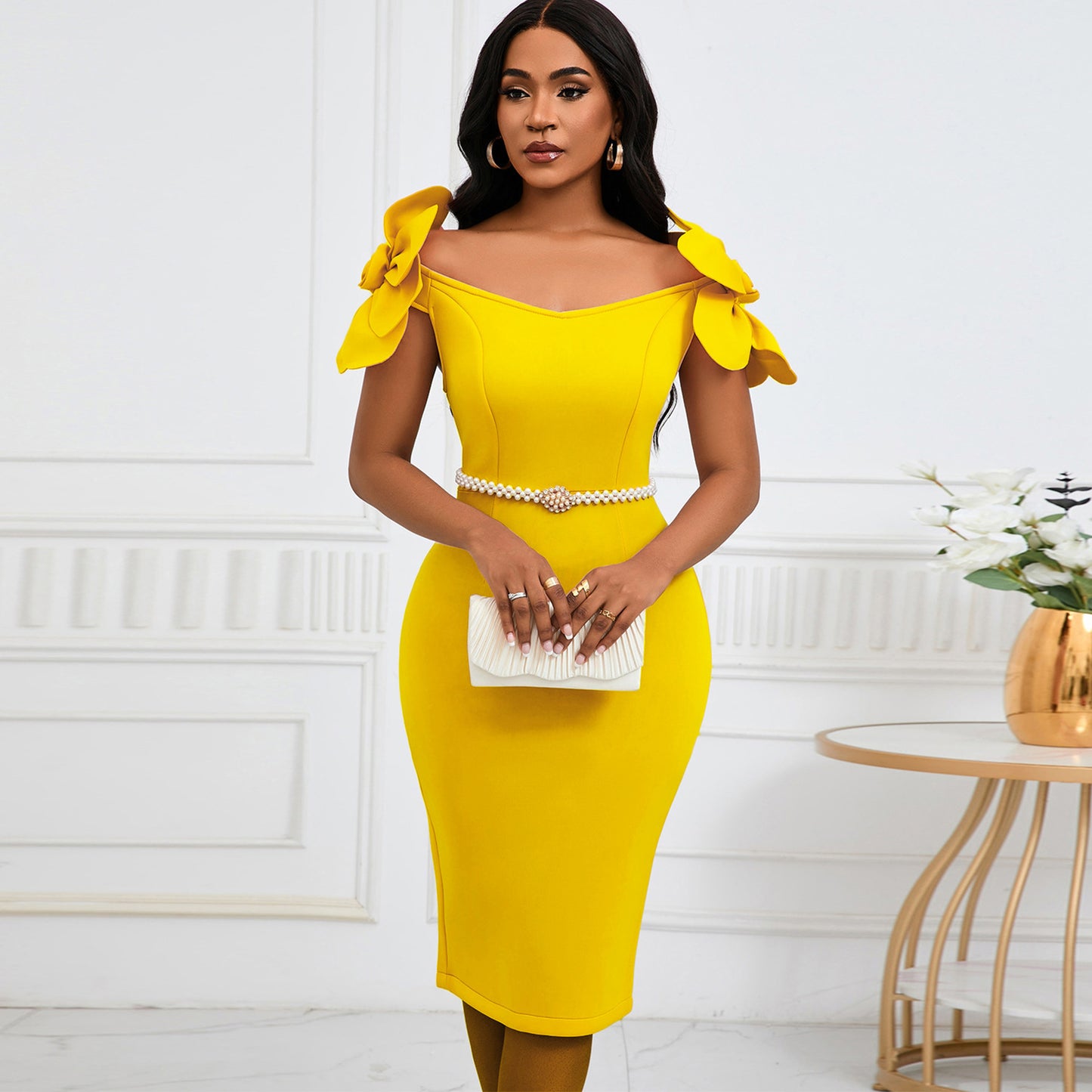 Women's Three-dimensional Elegant Floral Dress