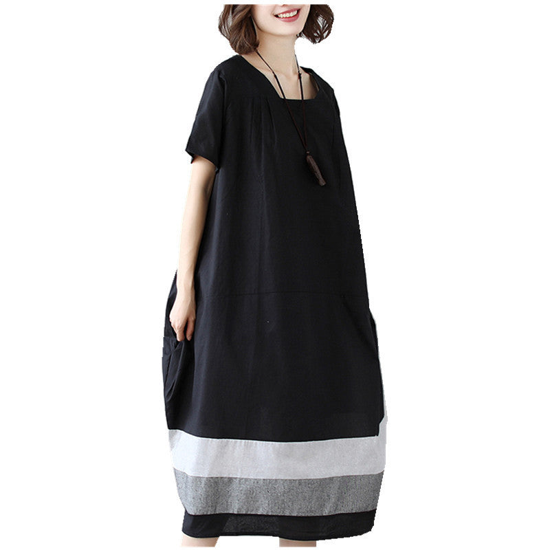 Short Sleeve Mid Length Dress