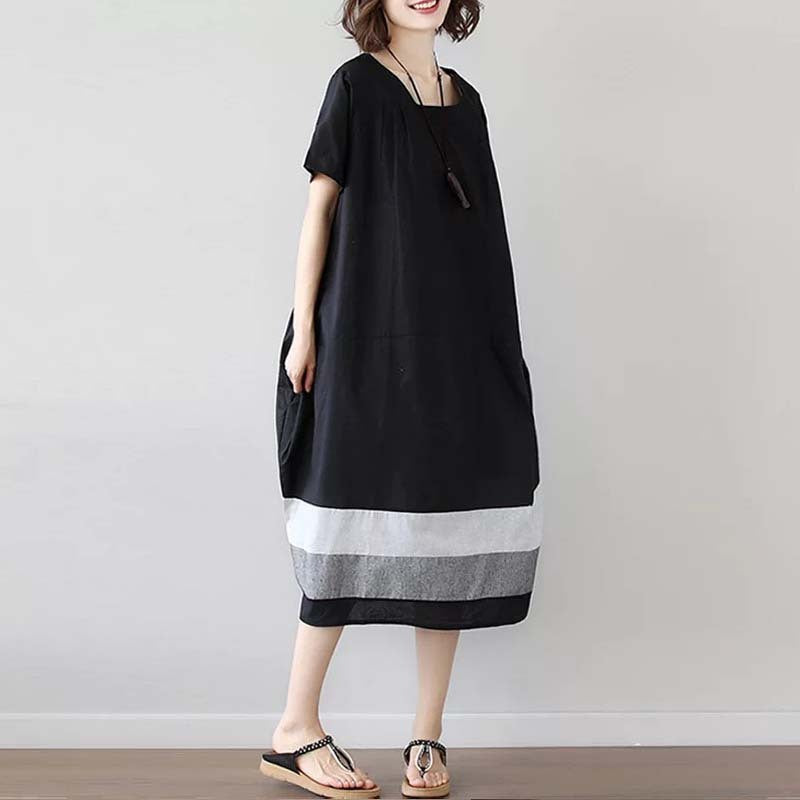 Short Sleeve Mid Length Dress