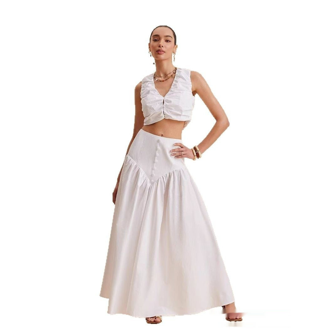 French High Waist Dress