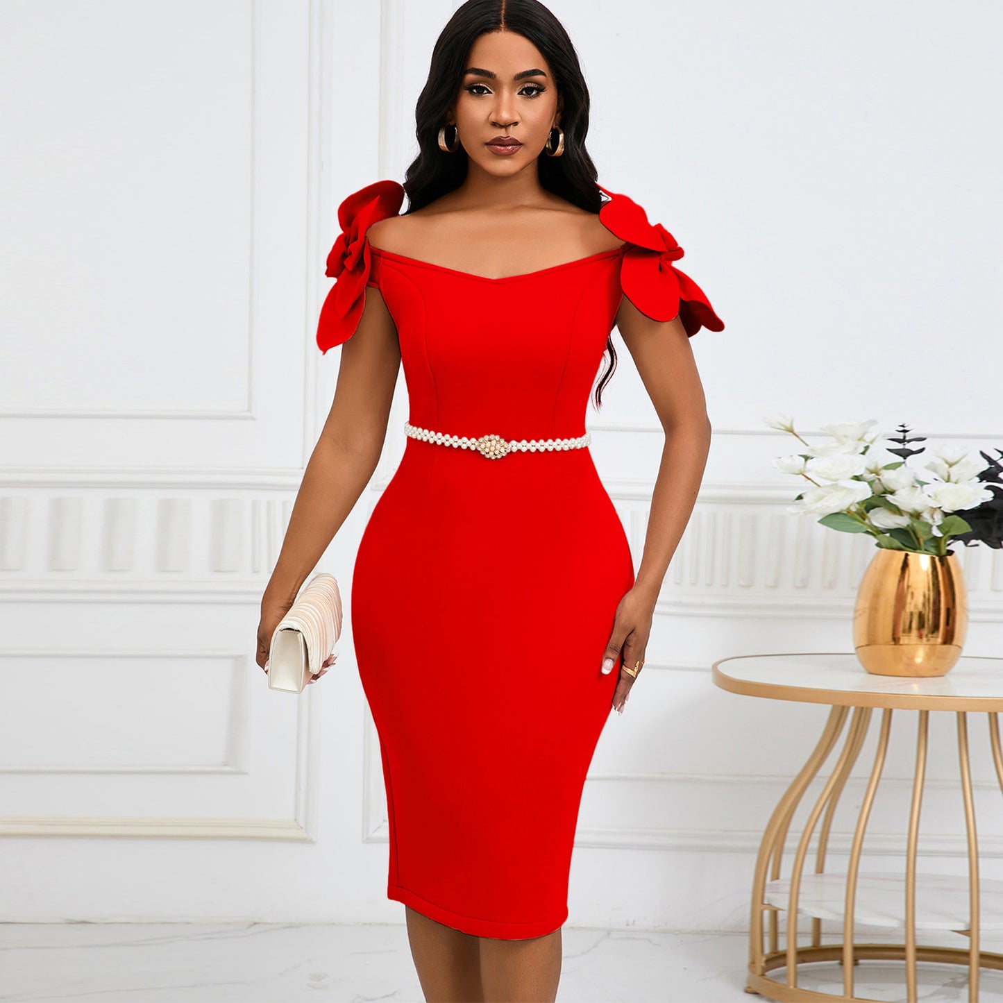 Women's Three-dimensional Elegant Floral Dress