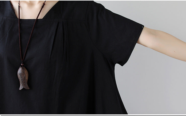 Short Sleeve Mid Length Dress