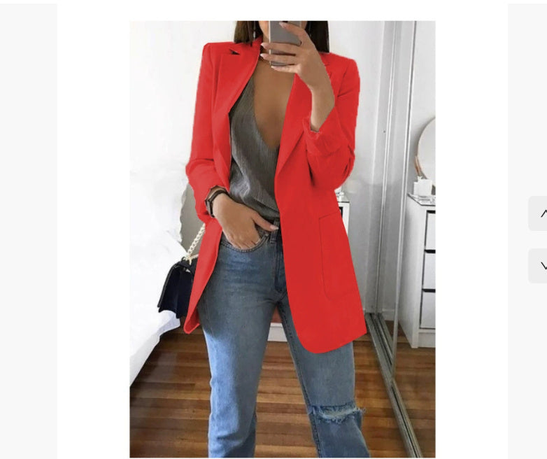 Lapel Slim Cardigan Temperament Blazer