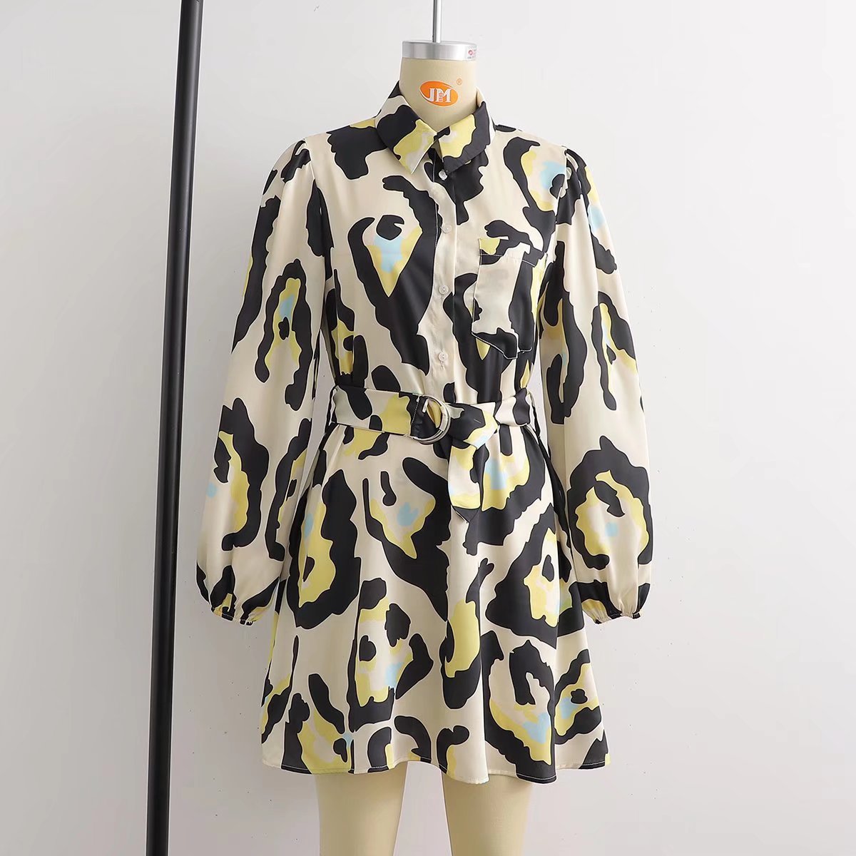 Leopard Print Shirt Dress