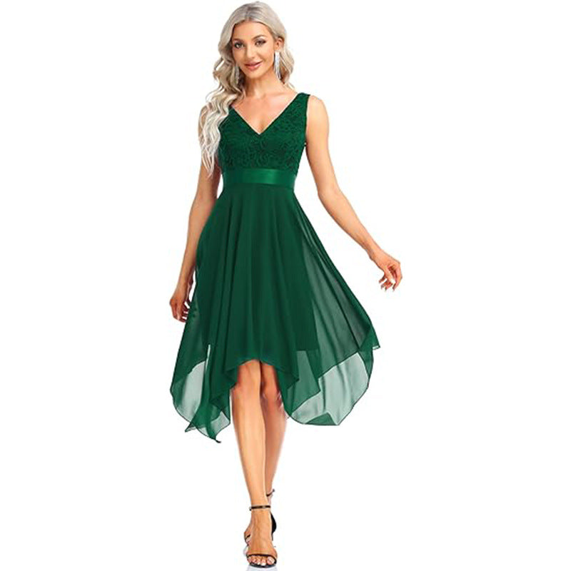 Lace Chiffon Cocktail Gown