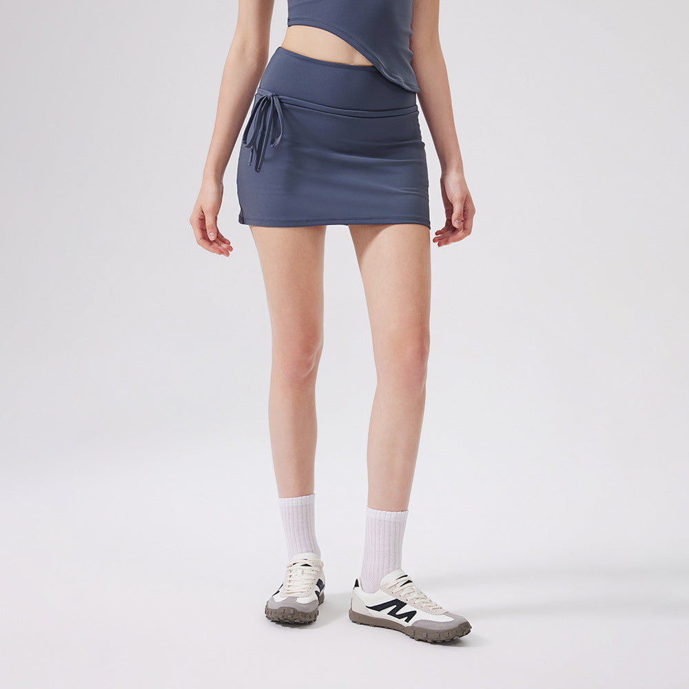 Simple A-Line High Waist Running Sports Skirt