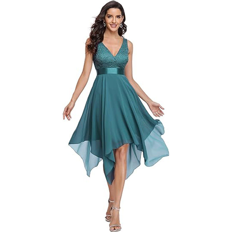 Lace Chiffon Cocktail Gown