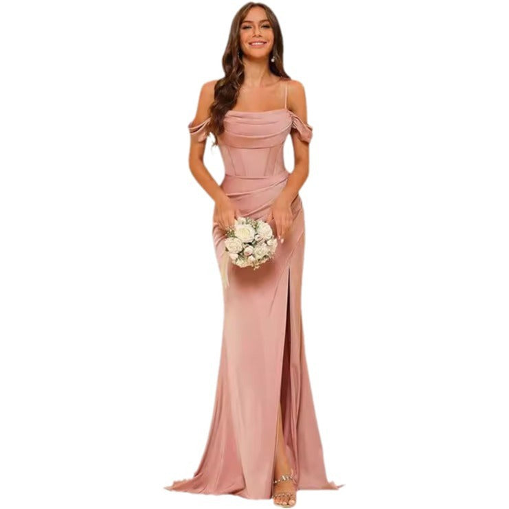 Satin Corset Ball Gown