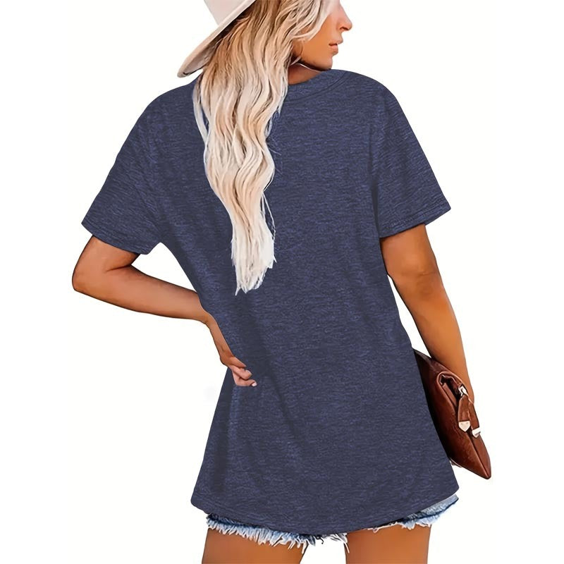 Casual Round Neck Short Sleeve T-Shirt