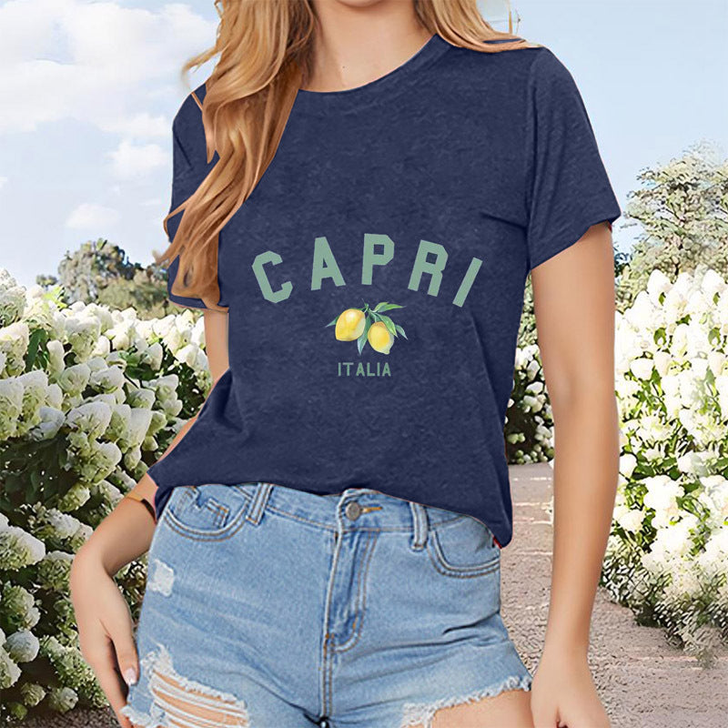 Casual Round Neck Short Sleeve T-Shirt