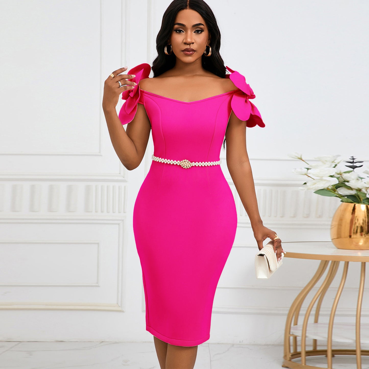 Women's Three-dimensional Elegant Floral Dress