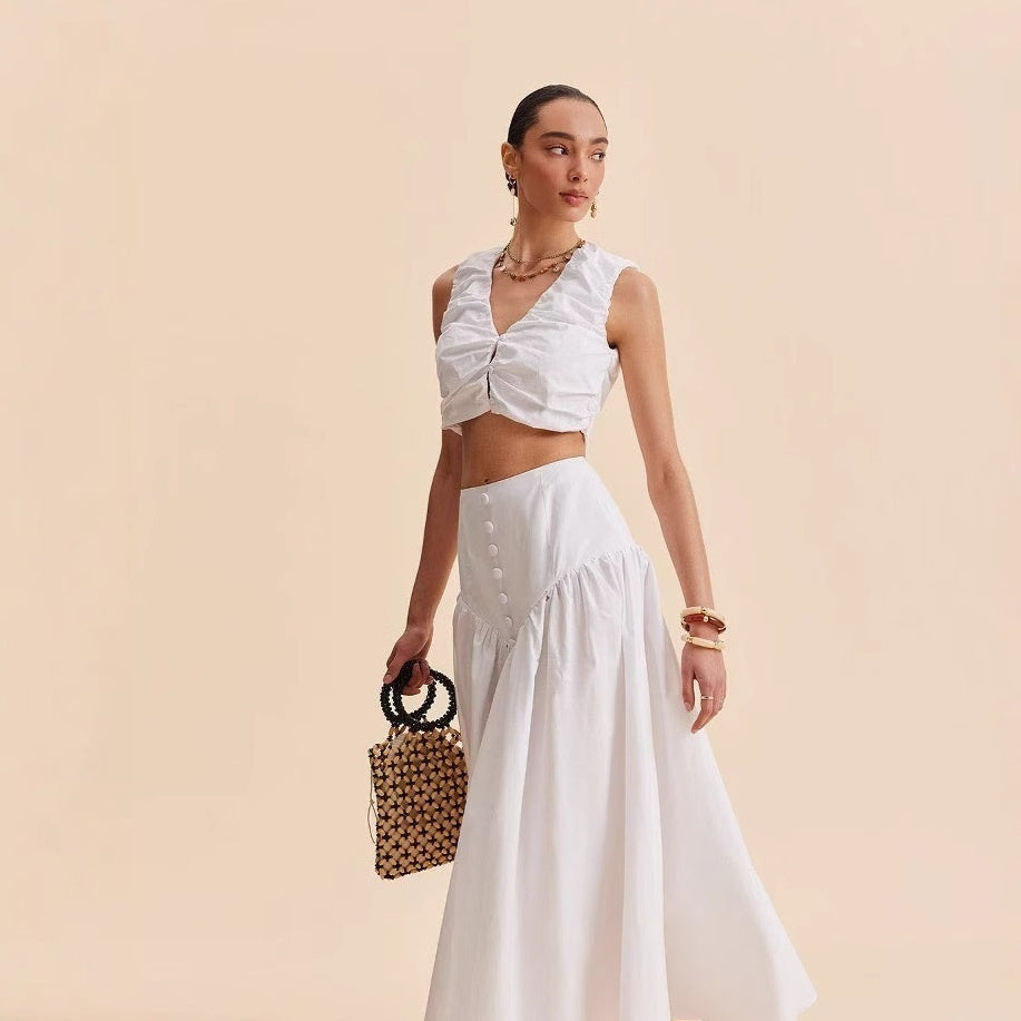 French High Waist Dress