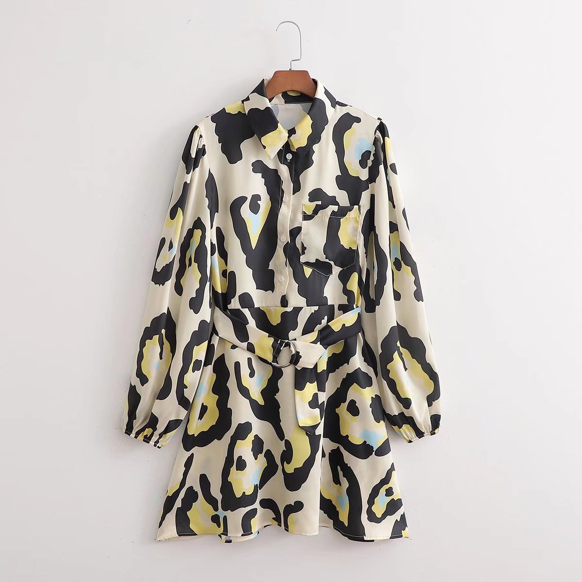 Leopard Print Shirt Dress