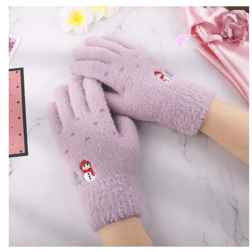 Ladies Touch Screen Gloves For Winter Warmth And Fleece