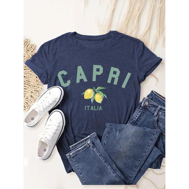 Casual Round Neck Short Sleeve T-Shirt