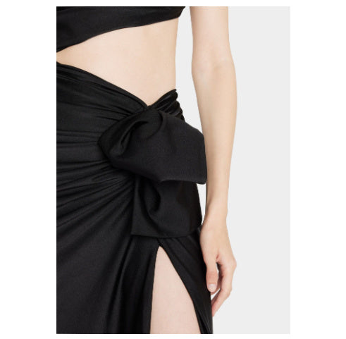 Women's Long Sleeved Hollow Elastic Shoulder Dress