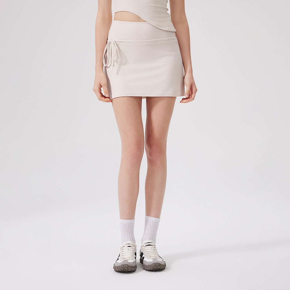 Simple A-Line High Waist Running Sports Skirt
