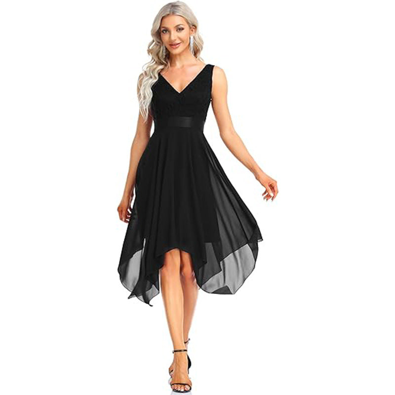 Lace Chiffon Cocktail Gown