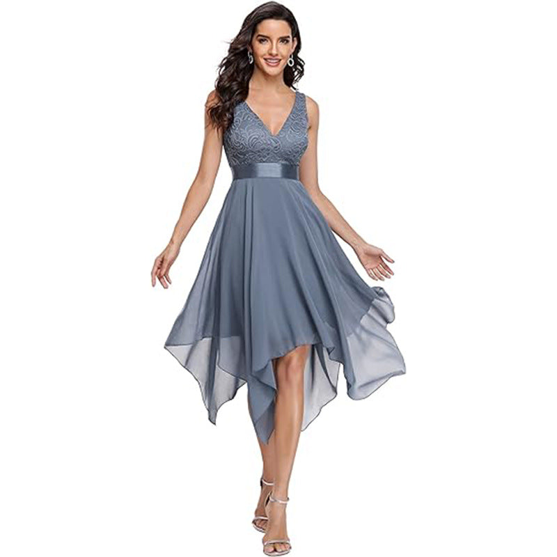 Lace Chiffon Cocktail Gown