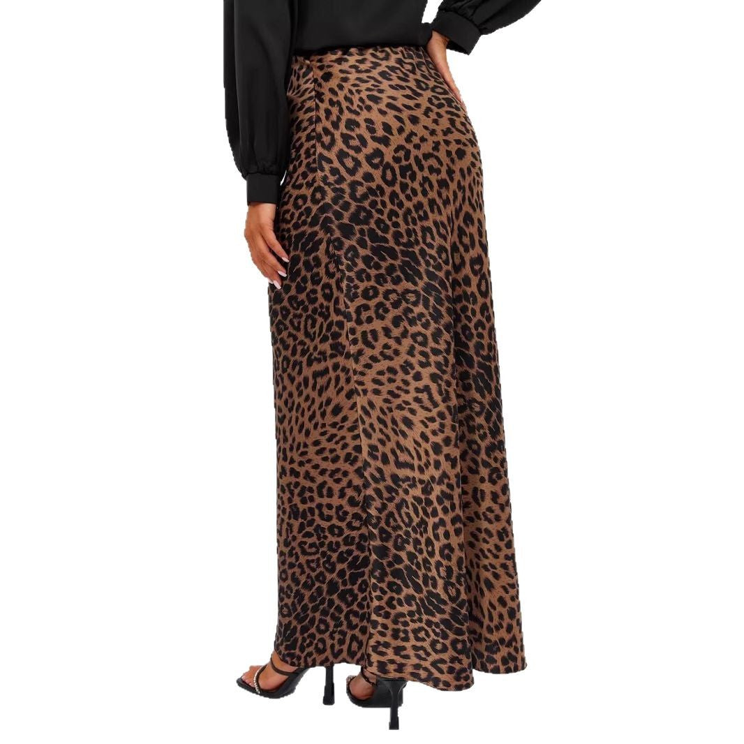 Casual Leopard High Waist Skirt