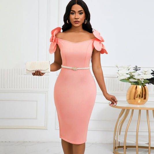 Women's Three-dimensional Elegant Floral Dress